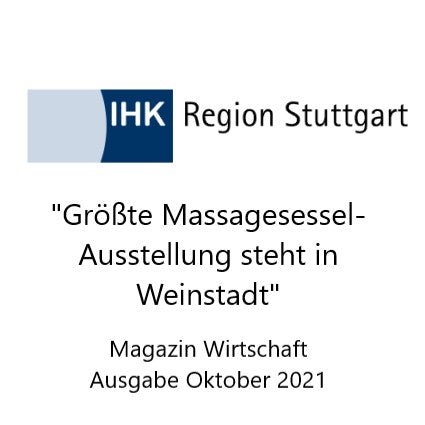 Massagesessel Welt van de Massagesessel Welt het tijdschrift „Wirtschaft“ van de IHK Stuttgart