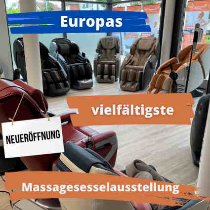 Wir eröffnen Europas vielfältigste Massagesesselausstellung