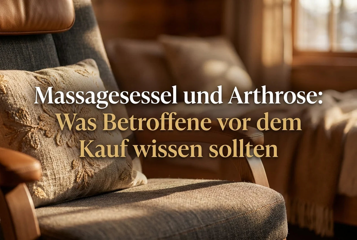 Professional header image for industry analysis: Massagesessel und Arthrose: Was Betroffene vor dem Kauf w...