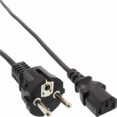 
extra lange/gekleurde netsnoer, geaarde stekker recht op C13-stekker voor apparaten die koud kunnen worden gebruikt – zwart